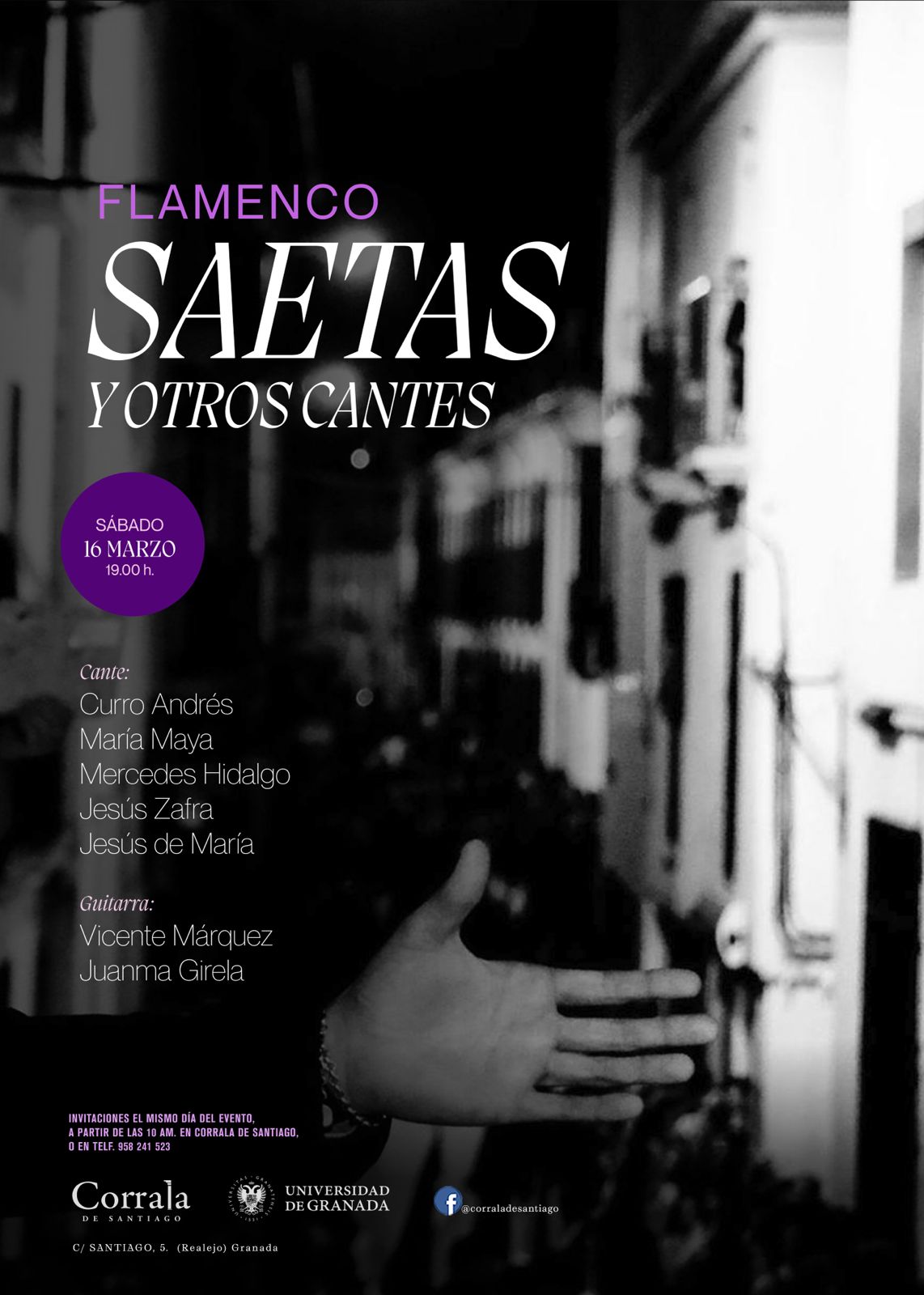 "SAETAS Y OTROS CANTES" | CONCIERTO DE SAETAS | Sábado, 16 de marzo 2024