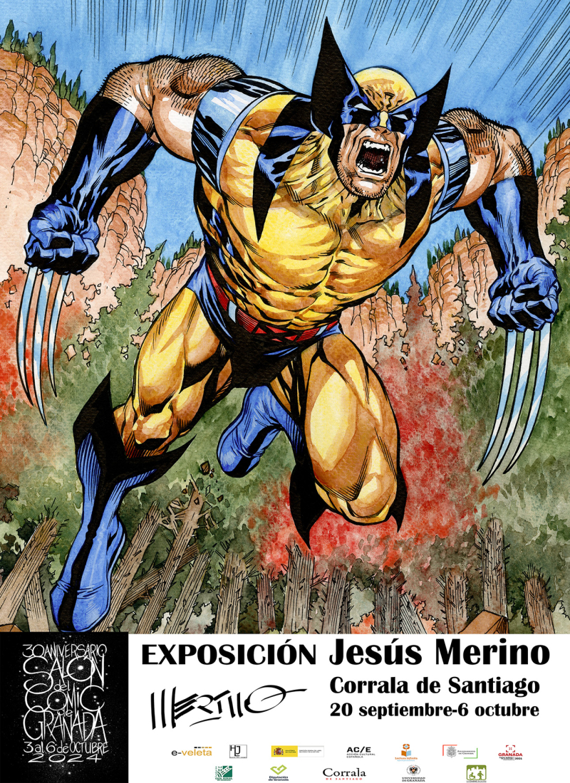 Con motivo 30 Aniversario del Salón Internacional del Cómic de Granada, en la sala de exposiciones de la Corrala de Santiago permanecerá abierta al público hasta el 6 de octubre una exposición de dibujos de Javier Merino Con motivo 30 Aniversario del Salón Internacional del Cómic de Granada, en la sala de exposiciones de la Corrala de Santiago permanecerá abierta al público hasta el 6 de octubre una exposición de dibujos de Javier Merino